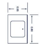 Lavabo corrido LYNX Express de superficie sólida – modelo LYNX-XDC-I Modumex