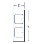 Lavabo corrido LYNX Express de superficie sólida – modelo LYNX-XDC-II Modumex