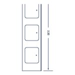 Lavabo corrido LYNX Express de superficie sólida – modelo LYNX-XDC-III Modumex