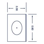 Lavabo corrido LYNX Express de superficie sólida – modelo LYNX-XPS-I Modumex