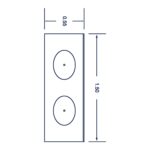 Lavabo corrido LYNX Express de superficie sólida – modelo LYNX-XPS-II Modumex