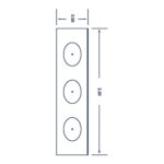 Lavabo corrido LYNX Express de superficie sólida – modelo LYNX-XPS-III Modumex