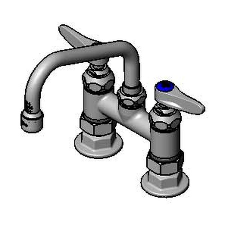 Llave mezcladora de cubierta de 4″ con nariz giratoria de 6″