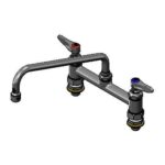 Llave mezcladora de cubierta de 8" con nariz giratoria – modelo B-0221-CC T&S Brass