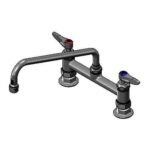 Llave mezcladora de cubierta de 8" con nariz giratoria – modelo B-0221-CR T&S Brass