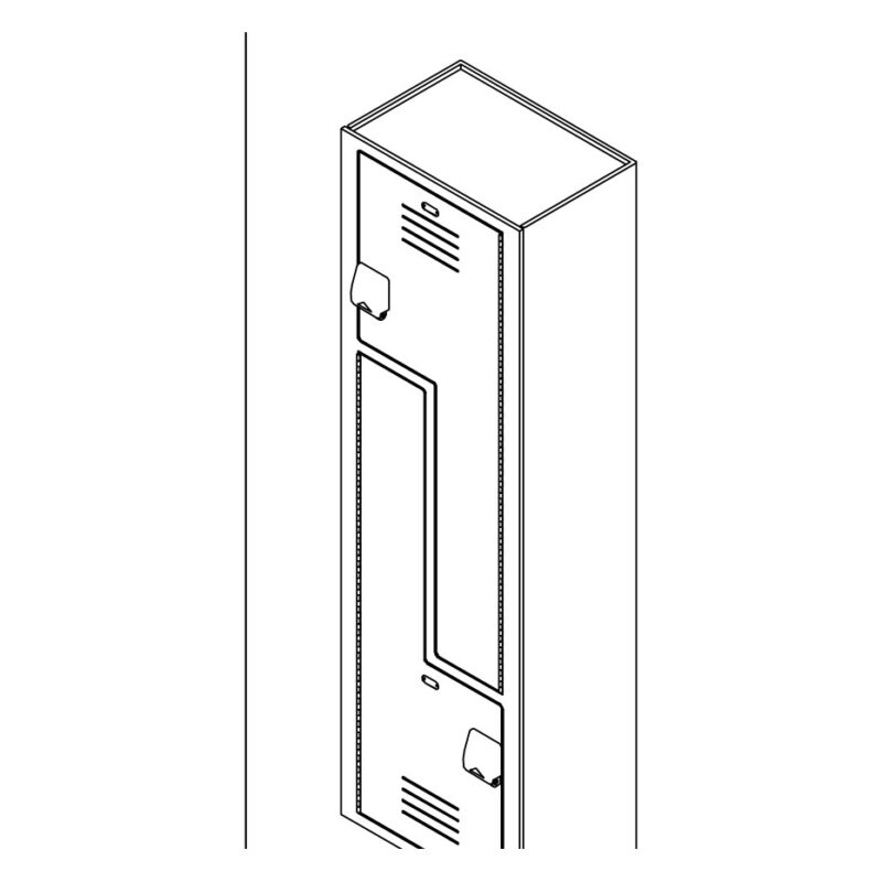 Locker Lenox tipo Z de plástico sólido