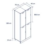 Lockers Smart de laminado compacto y aluminio – modelo LOCKER-SMART-DOBLE-L200 Modumex