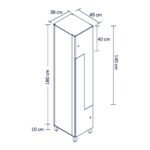 Lockers Smart de laminado compacto y aluminio – modelo LOCKER-SMART-EJECUTIVO-L100 Modumex