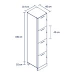 Lockers Smart de laminado compacto y aluminio – modelo LOCKER-SMART-QUAD-L100 Modumex