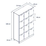 Lockers Smart de laminado compacto y aluminio – modelo LOCKER-SMART-QUAD-L300 Modumex