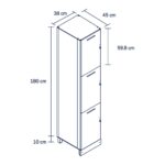 Lockers Smart de laminado compacto y aluminio – modelo LOCKER-SMART-TRIPLE-L100 Modumex