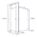Mampara Leeder M1 – modelo M1-REFORZADO-170 Modumex