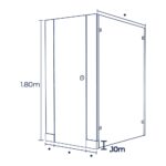 Mampara Leeder M1 – modelo M1-REGADERAS Modumex