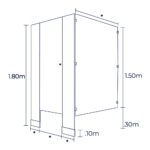 Mampara Superior 2.0 – modelo S20-ESTANDAR Modumex