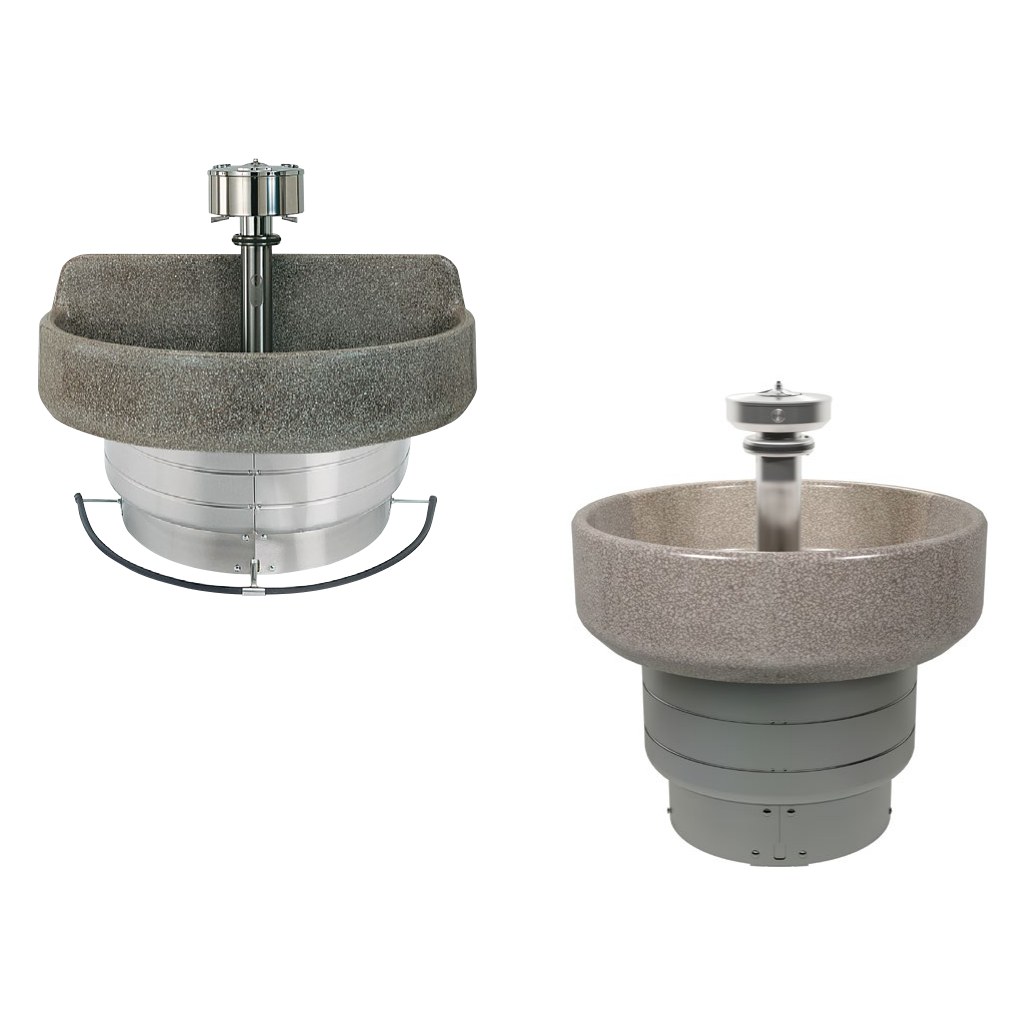Lavamanos circular Washfountain Classic de terrazo